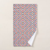 Bunte Handtücher mit geometrischem Muster  (Handtuch)