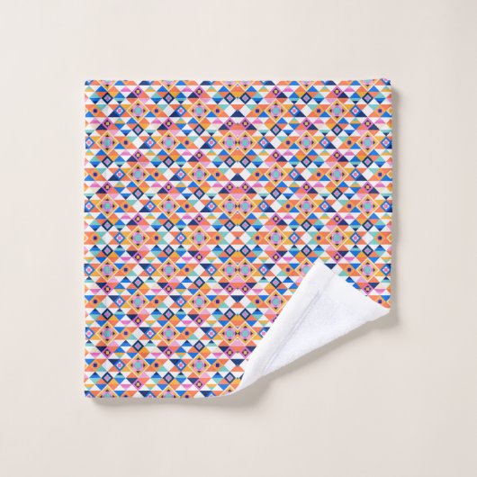 Bunte Handtücher mit geometrischem Muster  (Waschlappen)