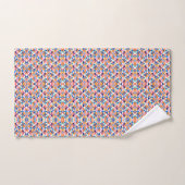 Bunte Handtücher mit geometrischem Muster  (Handtuch)