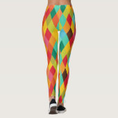 Bunte Harlekin-Diamant-Muster-Leggings Leggings (Rückseite)