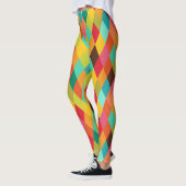 Bunte Harlekin-Diamant-Muster-Leggings Leggings (Links)