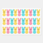 Bunte Hasen Geschenkpapier – Süßes Ostern Set (Vorderseite)