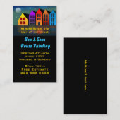 Bunte Haus-Visitenkarte Visitenkarte (Vorne/Hinten)