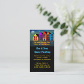 Bunte Haus-Visitenkarte Visitenkarte (Stehend Vorderseite)