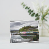 Bunte Häuser in Portree, Skye Postkarte (Stehend Vorderseite)