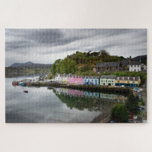 Bunte Häuser in Portree, Skye Puzzle