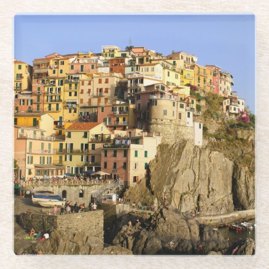 Bunte Häuser Untersetzer (Vorderseite)