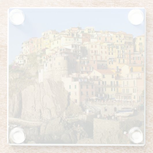 Bunte Häuser Untersetzer (Rückseite)