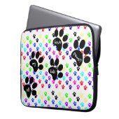 Bunte Haustier-Tatzen-Drucke, alle meine Kinder Laptopschutzhülle (Vorderseite Links)