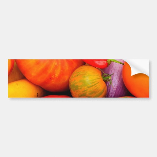 Bunte Heirloom-Tomaten Autoaufkleber (Vorne)