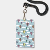 Bunte Heißluftballons Ausweis (Vorderseite mit Lanyard)