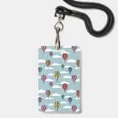 Bunte Heißluftballons Ausweis (Rückseite mit Lanyard)