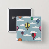 Bunte Heißluftballons Button (Vorne & Hinten)