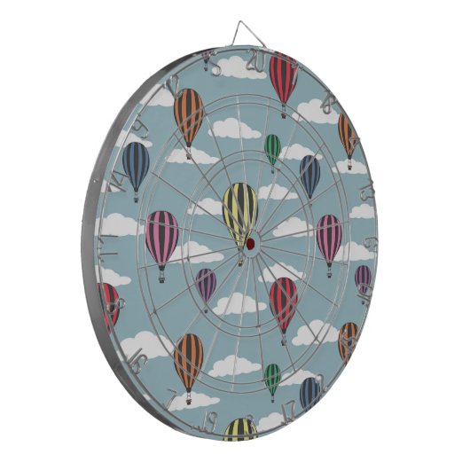 Bunte Heißluftballons Dartscheibe (Vorderseite Links)
