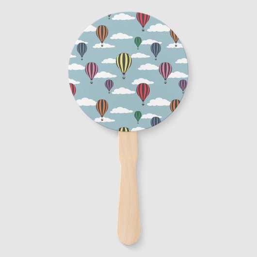 Bunte Heißluftballons Fächer (Rückseite)