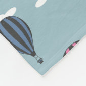 Bunte Heißluftballons Fleecedecke (Ecke)