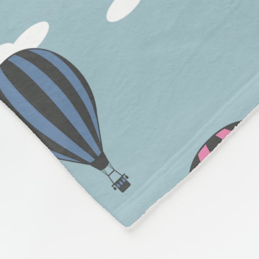 Bunte Heißluftballons Fleecedecke (Ecke)