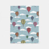Bunte Heißluftballons Fleecedecke (Vorderseite)