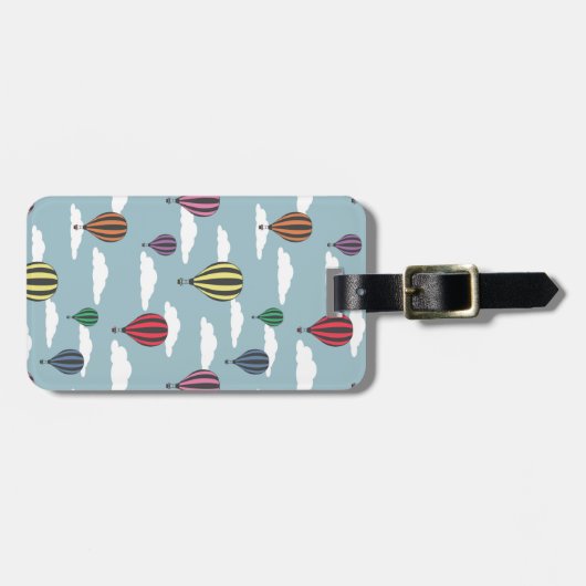 Bunte Heißluftballons Gepäckanhänger (Vorderseite horizontal)