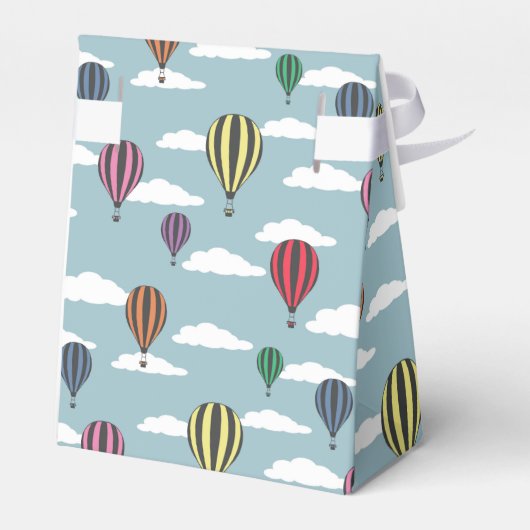 Bunte Heißluftballons Geschenkschachtel (Rückseite)