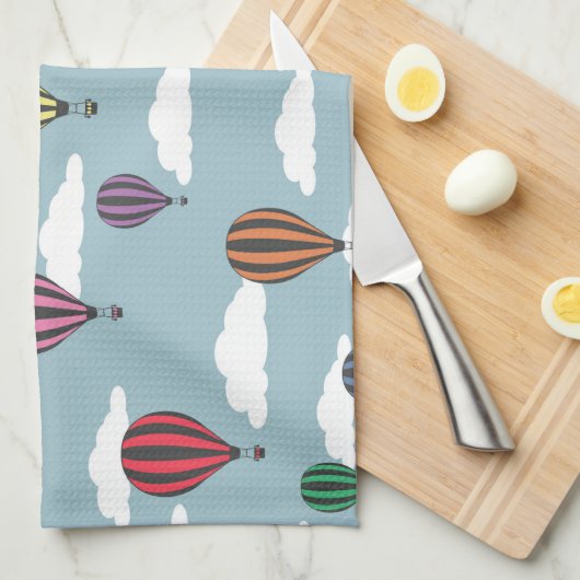 Bunte Heißluftballons Geschirrtuch (Viertel Falte)