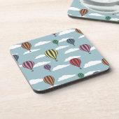 Bunte Heißluftballons Getränkeuntersetzer (Linke Seite)