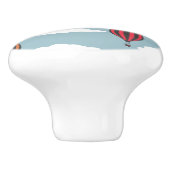 Bunte Heißluftballons Keramikknauf (Seitenansicht)