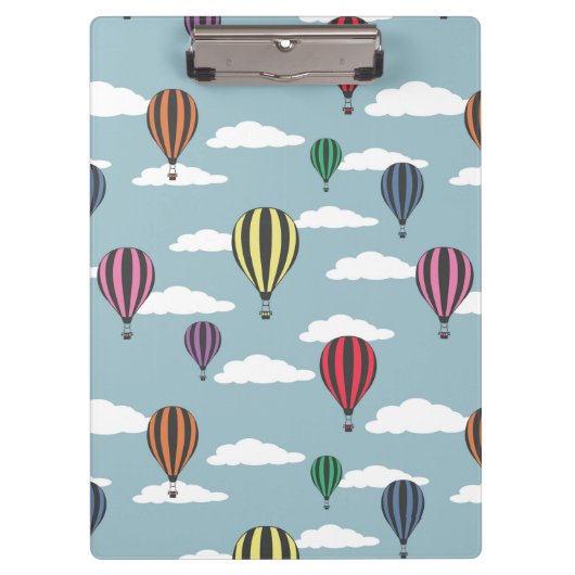 Bunte Heißluftballons Klemmbrett (Vorderseite)