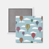 Bunte Heißluftballons Magnet (Vorderseite/Rückseite)