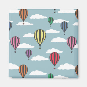 Bunte Heißluftballons Magnet