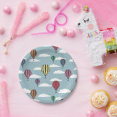 Bunte Heißluftballons Pappteller (Party)