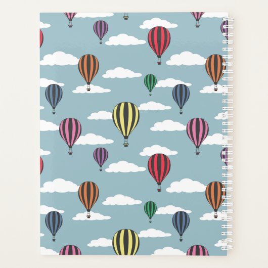 Bunte Heißluftballons Planer (Rückseite)