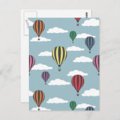 Bunte Heißluftballons Postkarte (Vorne/Hinten)