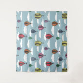 Bunte Heißluftballons Wandteppich (Vorderseite)