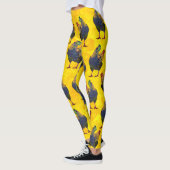 Bunte Henne auf Gelb - Leggings (Links)