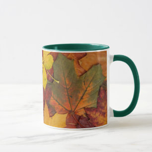 Bunte Herbstblätter Keramik Tasse