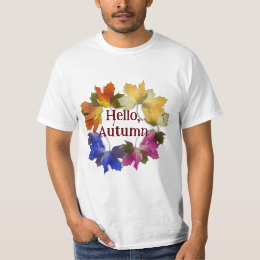 Bunte Herbstblätter T-Shirt (Vorderseite)