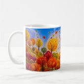 Bunte Herbstblätter wirbeln im Wind Kaffeetasse (Links)