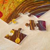 Bunte Herbstblätter wirbeln im Wind Puzzle (Seite)