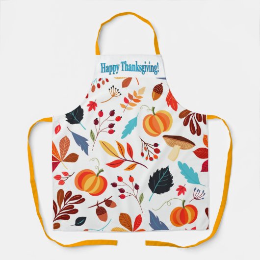 Bunte Herbstdesign glücklich Erntedankend Schürze (Vorderseite)