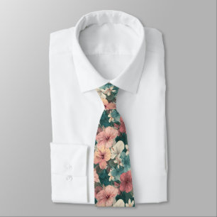 Bunte Herrenmode Tropische Blume Krawatte