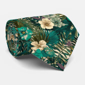 Bunte Herrenmode Tropische Blume Krawatte (Gerollt)