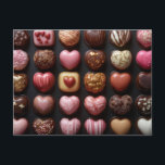 Bunte Herzen aus Schokolade Valentinstag Postkarte<br><div class="desc">Überrasche deine Liebsten zum Valentinstag mit einer zauberhaften Botschaft! Unsere wunderschöne Postkarte zeigt ein liebevoll gestaltetes Papierkunst-Design mit Herzen,  die aus einem Umschlag sprießen. Perfekt,  um deine Gefühle auszudrücken und diesen besonderen Tag unvergesslich zu machen!</div>