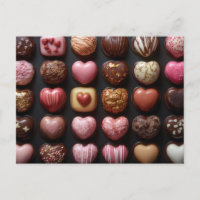 Bunte Herzen aus Schokolade Valentinstag