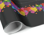 bunte Herzen Geschenkpapier (Rolleneckpunkt)