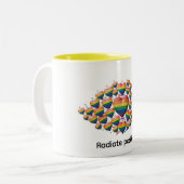 Bunte Herzen Kaffeetasse (Vorderseite Links)