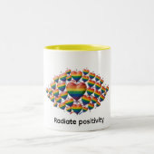 Bunte Herzen Kaffeetasse (Mittel)