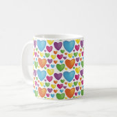 Bunte Herzen Kaffeetasse (Vorderseite Links)