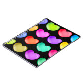 Bunte Herzen Notizblock (Linke Seite)