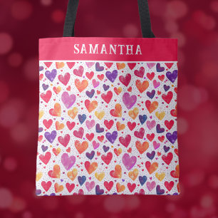 Bunte Herzen Tasche